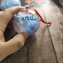 Load image into Gallery viewer, round feather baubles