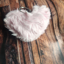 Load image into Gallery viewer, Fluffy heart keyring
