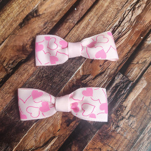 Valentine's pigtail bows