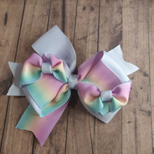 Load image into Gallery viewer, Rainbow ombre triple bow
