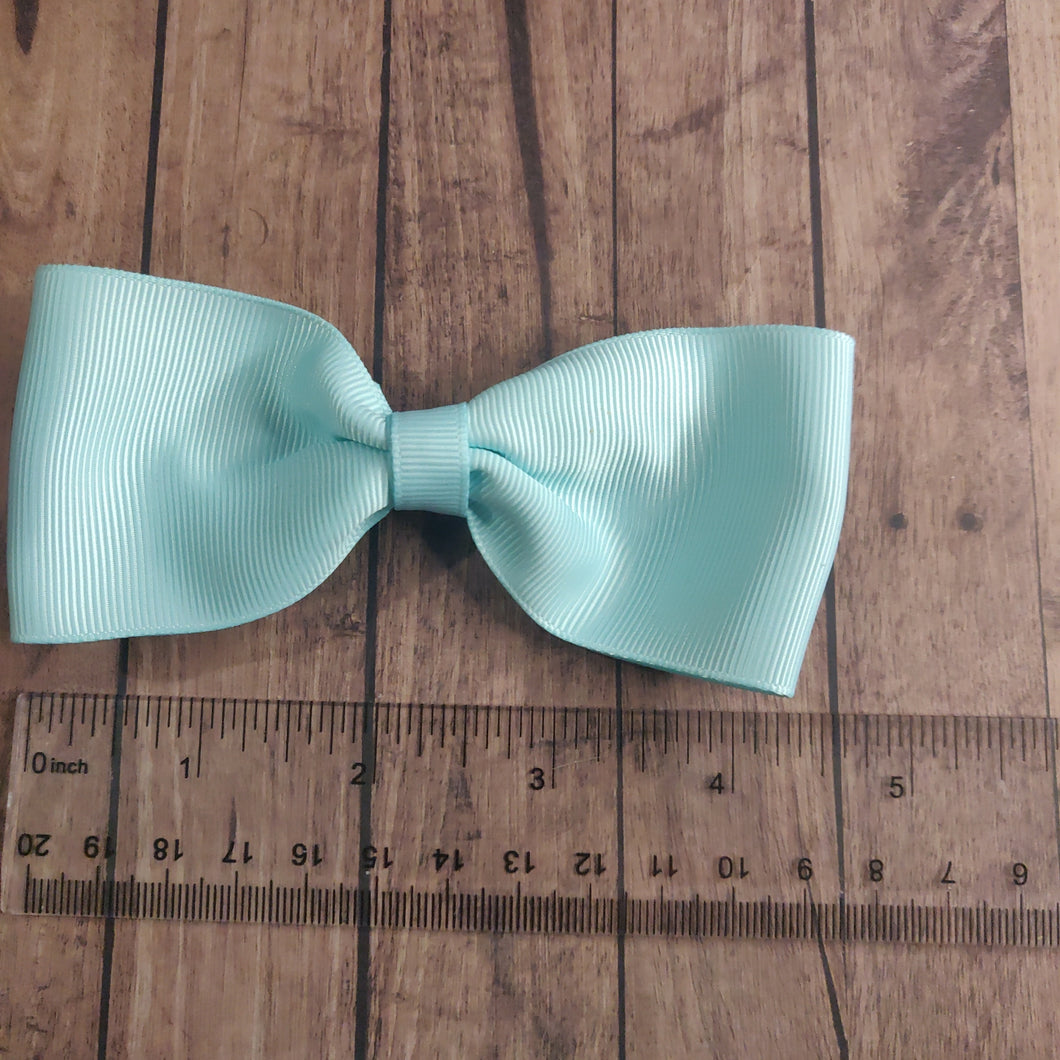 Blue ribbon tux bow