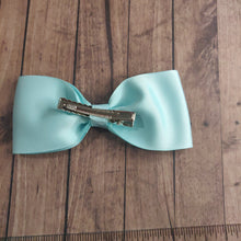 Load image into Gallery viewer, Blue ribbon tux bow
