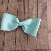 Load image into Gallery viewer, Blue ribbon tux bow
