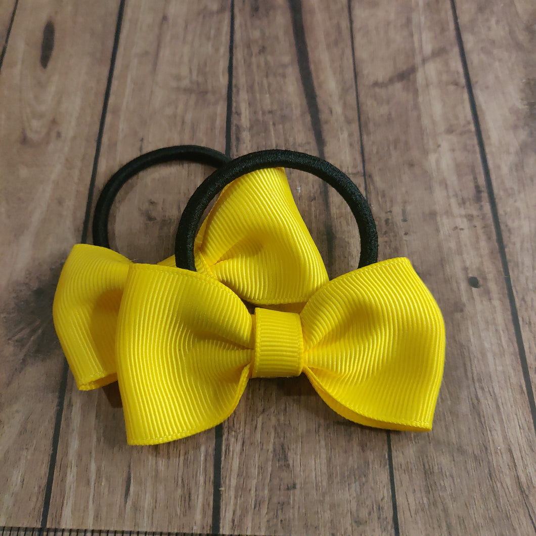 Yellow bobble pigtail set