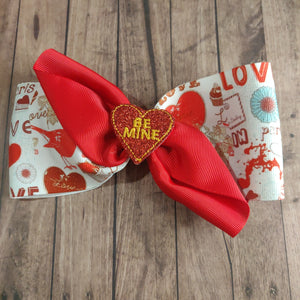 Be mine valentine's day bow