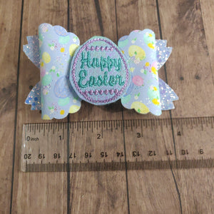 Happy Easter hair bow