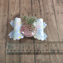 Load image into Gallery viewer, Easter Bunny Hair Bow With A Padded Colour Change Sequin Centre

