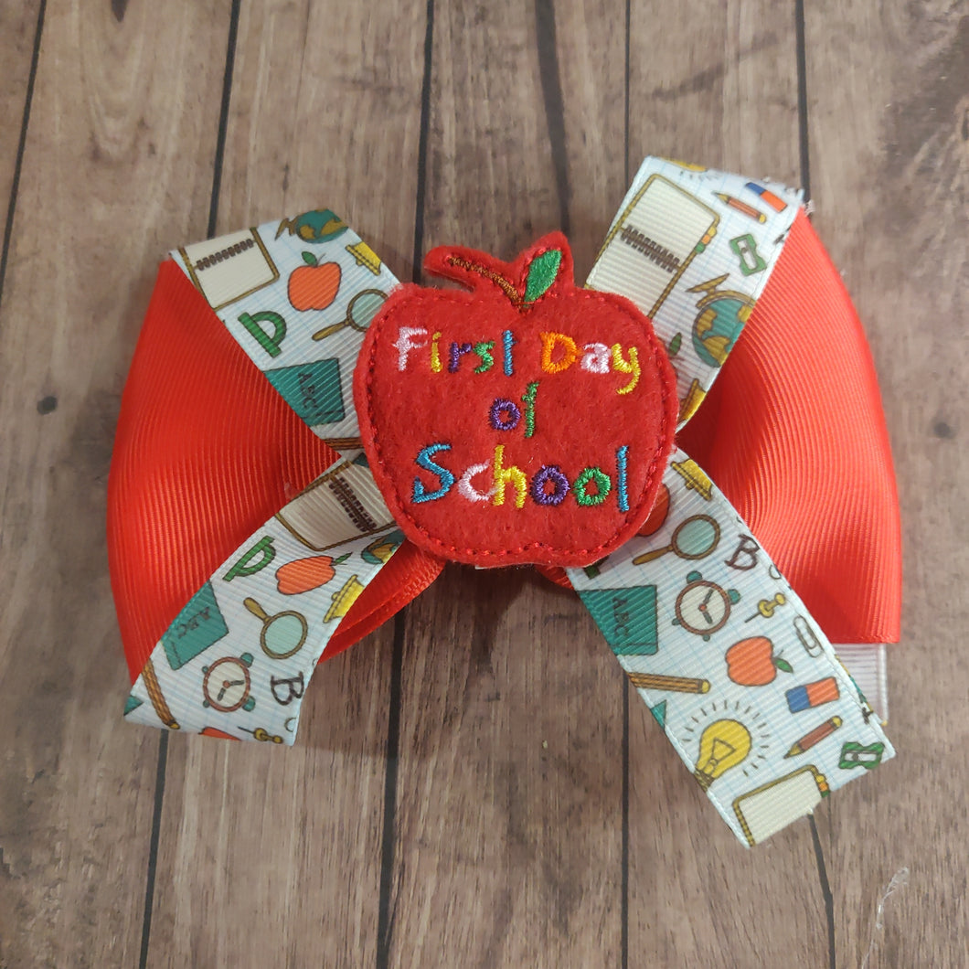 1st day of school hair bow