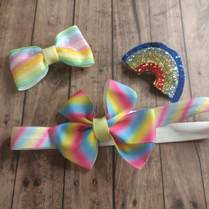 rainbow Interchangeable headband set