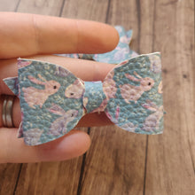 Load image into Gallery viewer, Teal bunny hair bow
