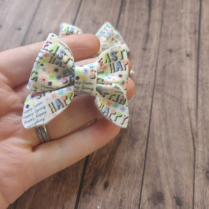 Easter pigtail bows