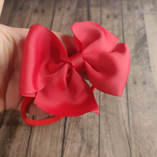 Load image into Gallery viewer, Red pinwheel bow headband
