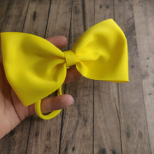 Load image into Gallery viewer, Yellow tux bow headband
