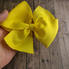 Load image into Gallery viewer, Yellow pinwheel bow headband

