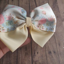 Load image into Gallery viewer, Floral Flowing Tux Hair Bow
