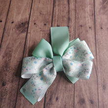 Load image into Gallery viewer, Unicorn double pinwheel bow
