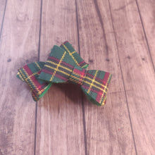 Load image into Gallery viewer, Green tartan pigtail set
