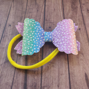 rainbow headband bow