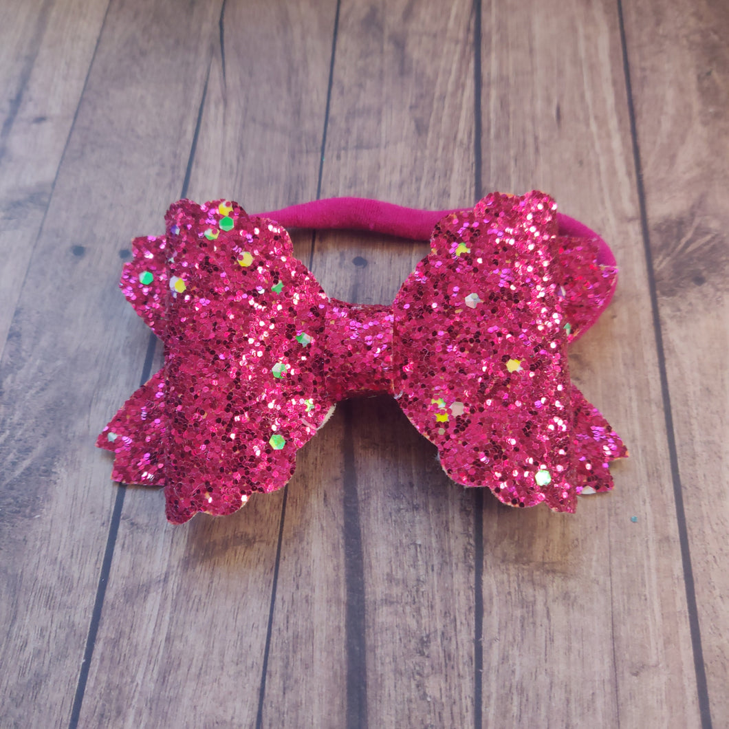 pink headband bow