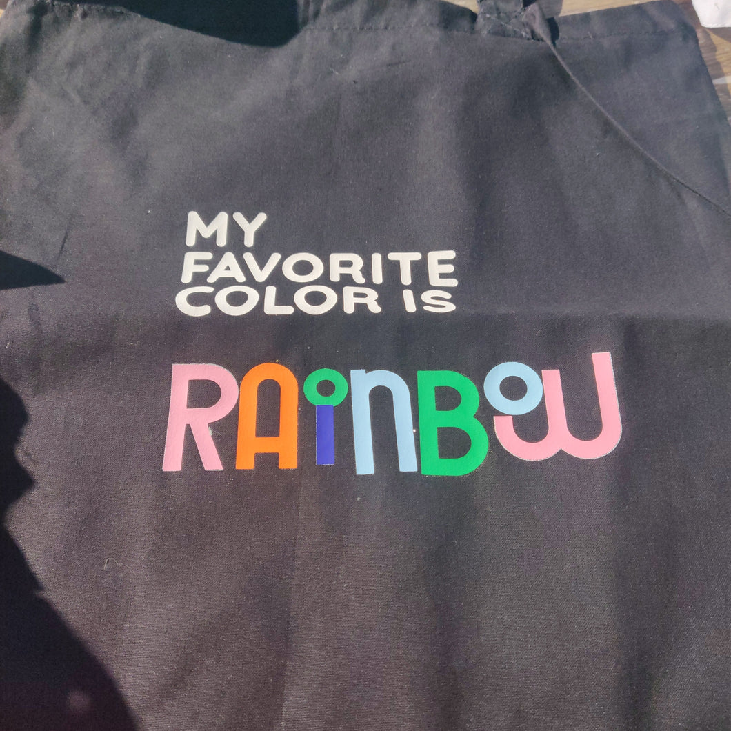 my favourite colour is rainbow shopping bag