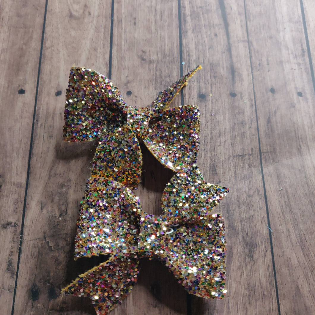gold Pigtail bows