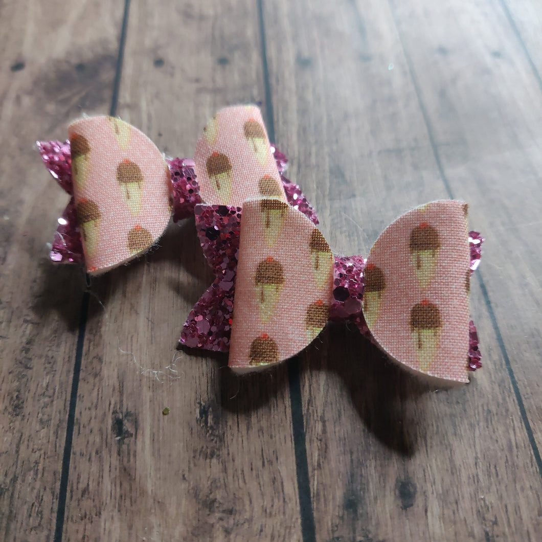 ice cream Pigtail bows