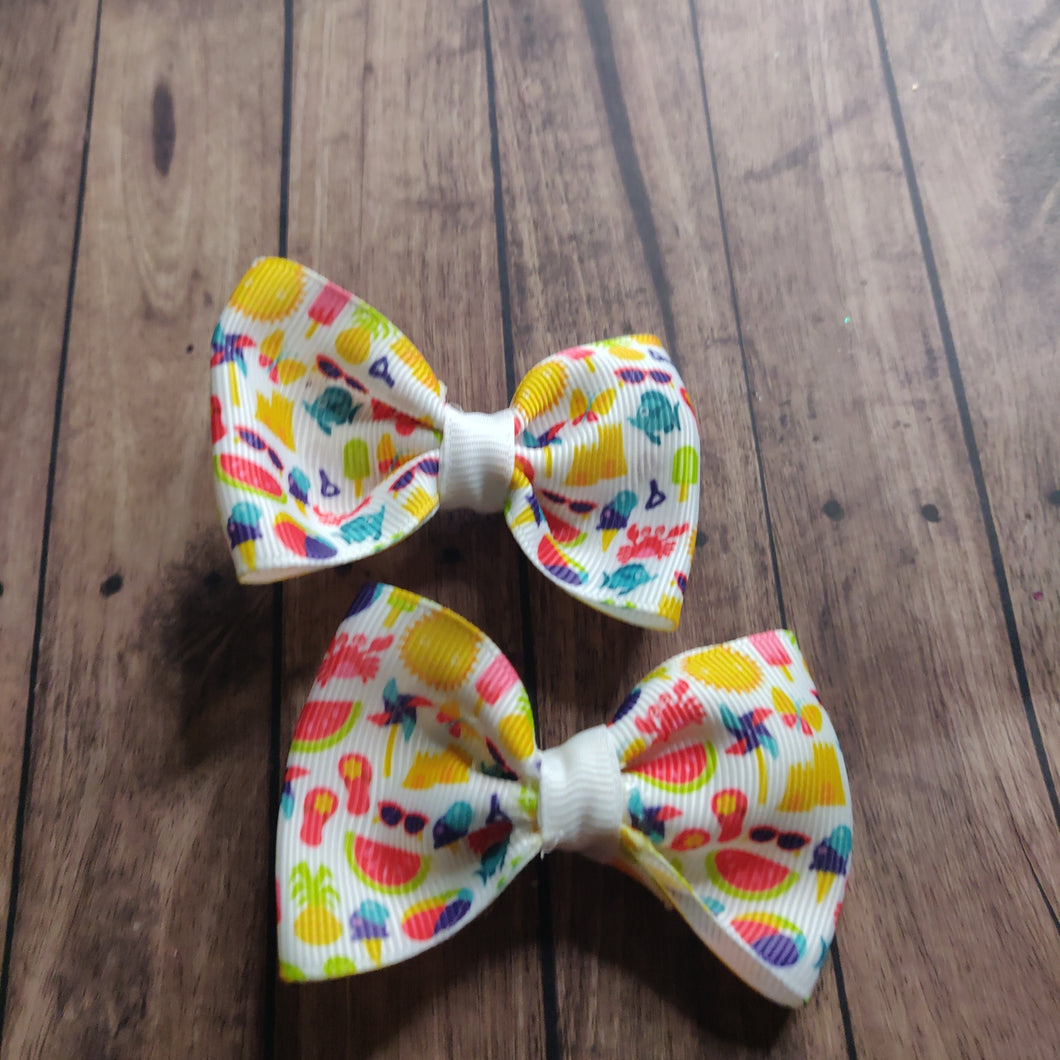 summer Pigtail bows