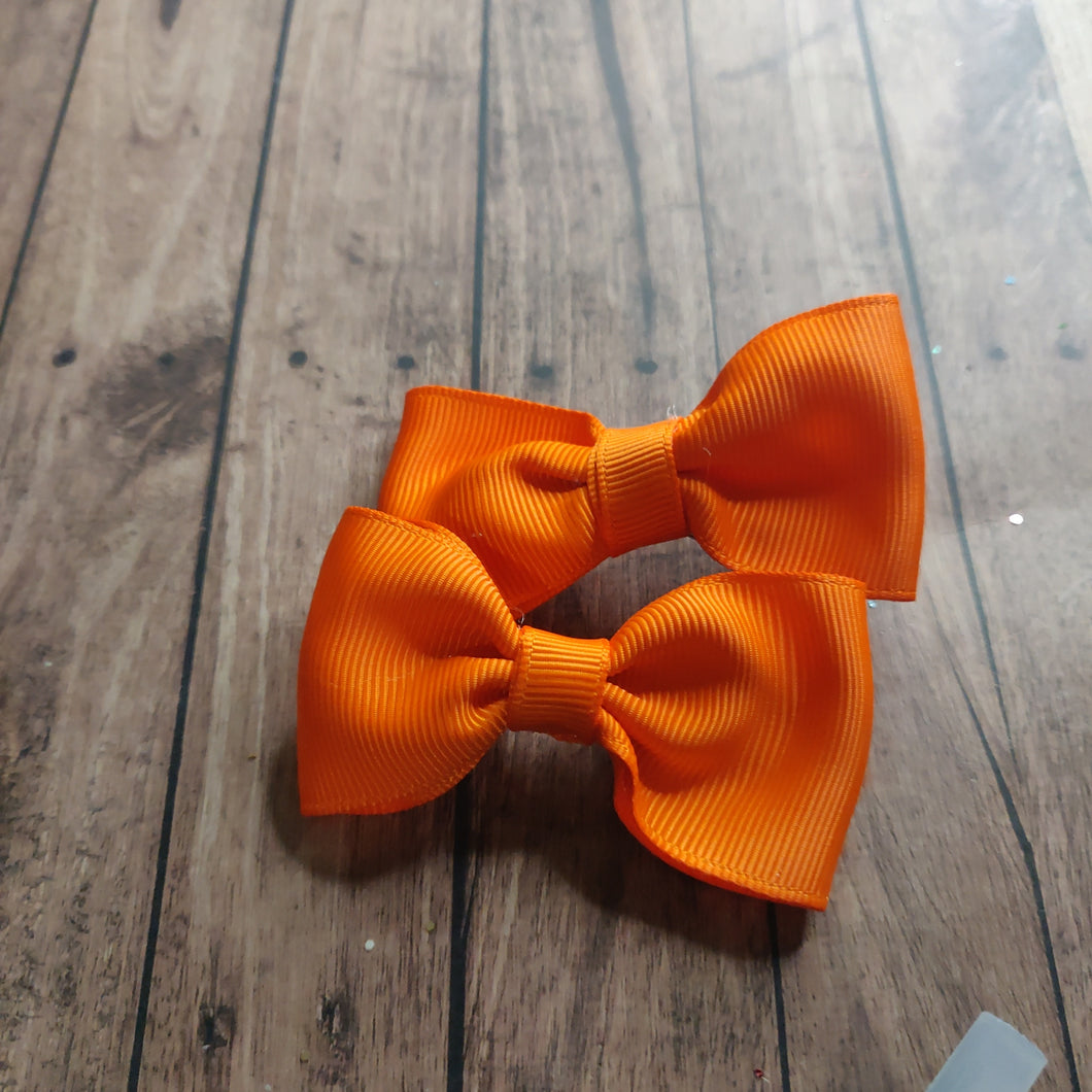 orange Pigtail bows