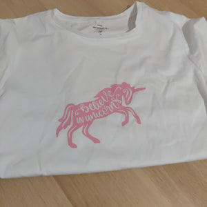 size 16 believe in unicorns tshirt