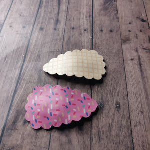 waffle and  sprinkle snap clip set