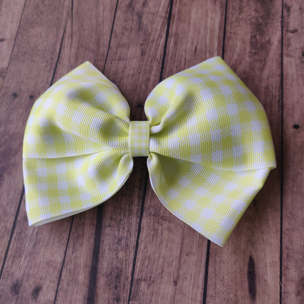 yellow gingham bow