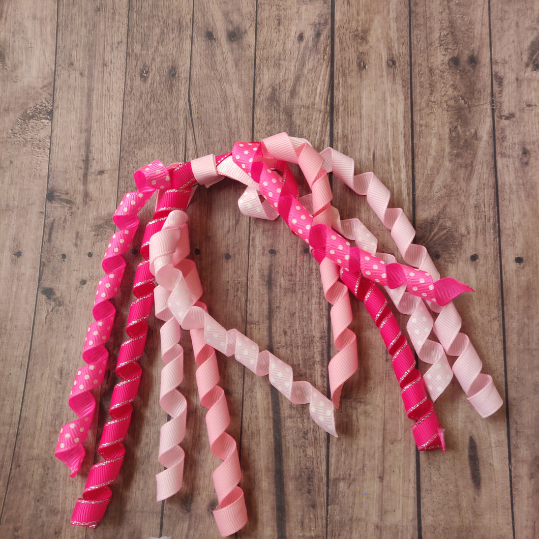 pink long korker bow