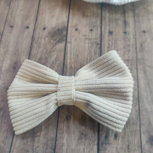 Beige Cord Bow