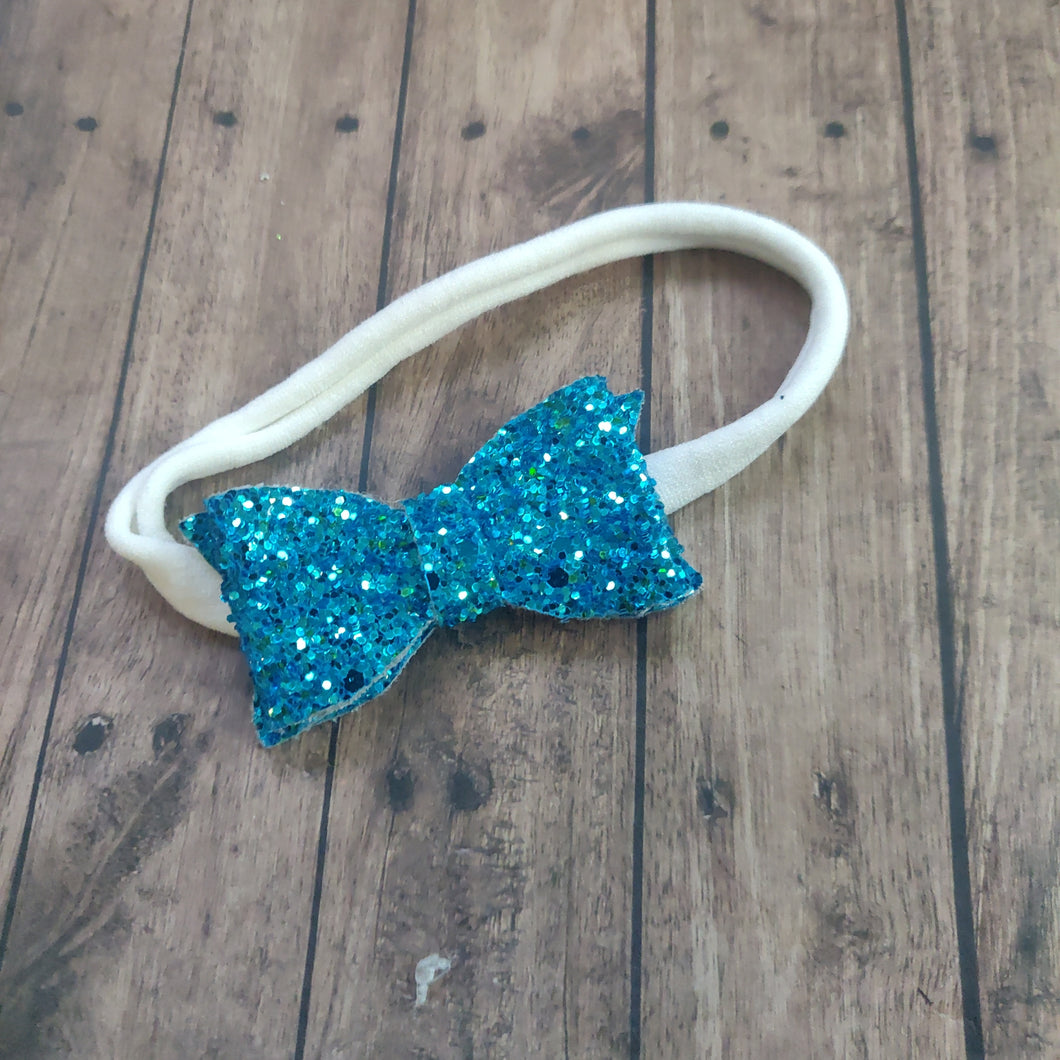 blue nylon headband