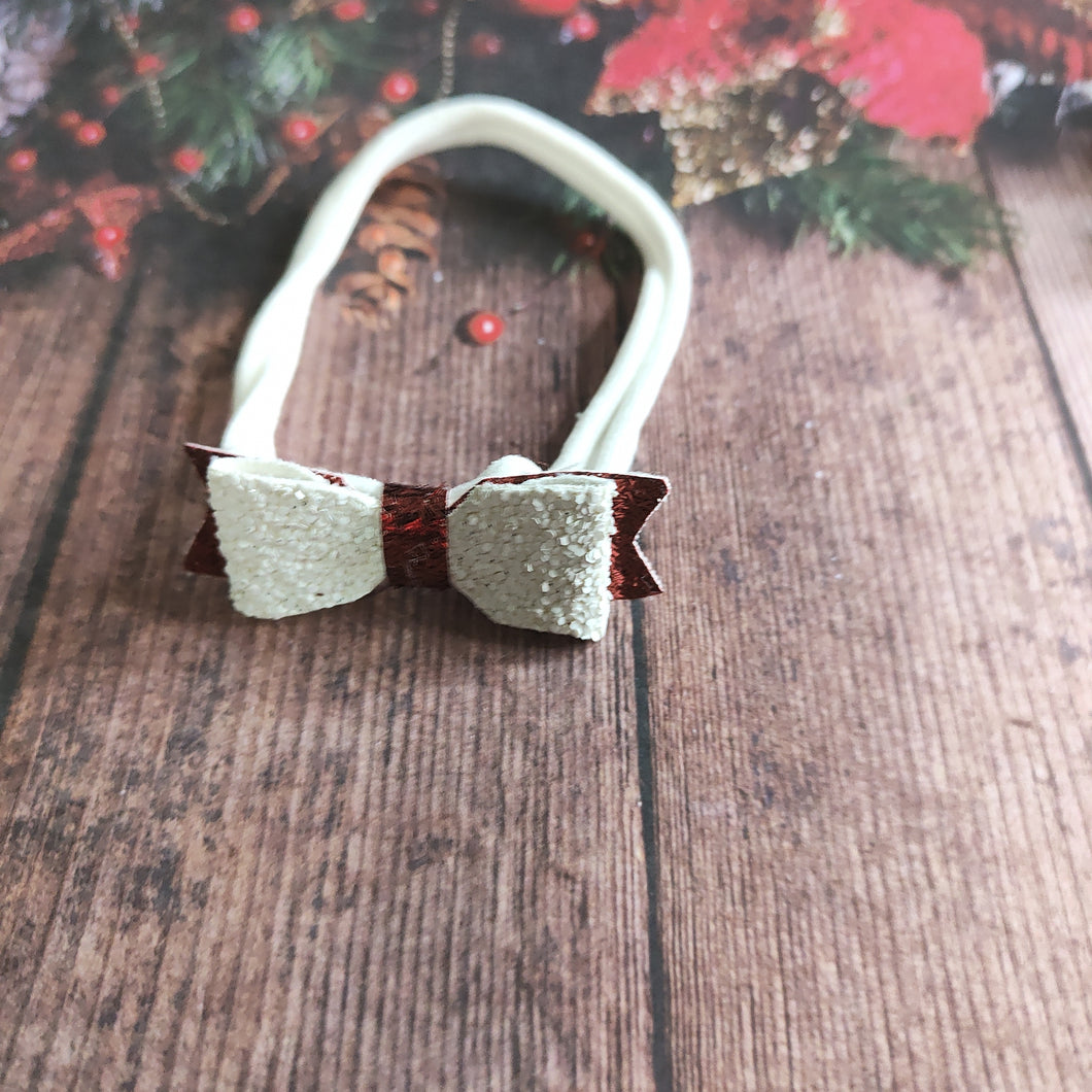 red and white headband