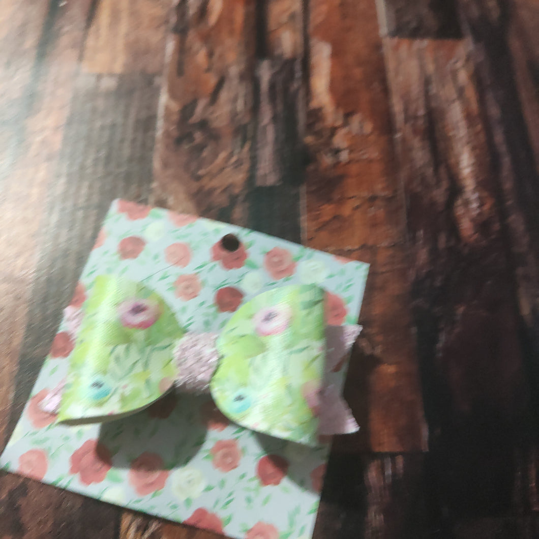 green floral bow