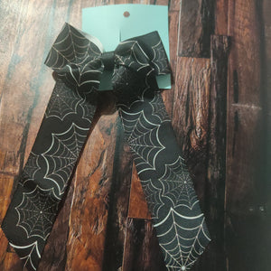 spider web cheer bow