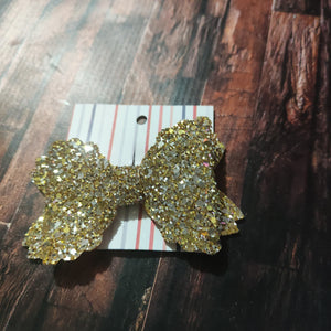 gold glitter bow