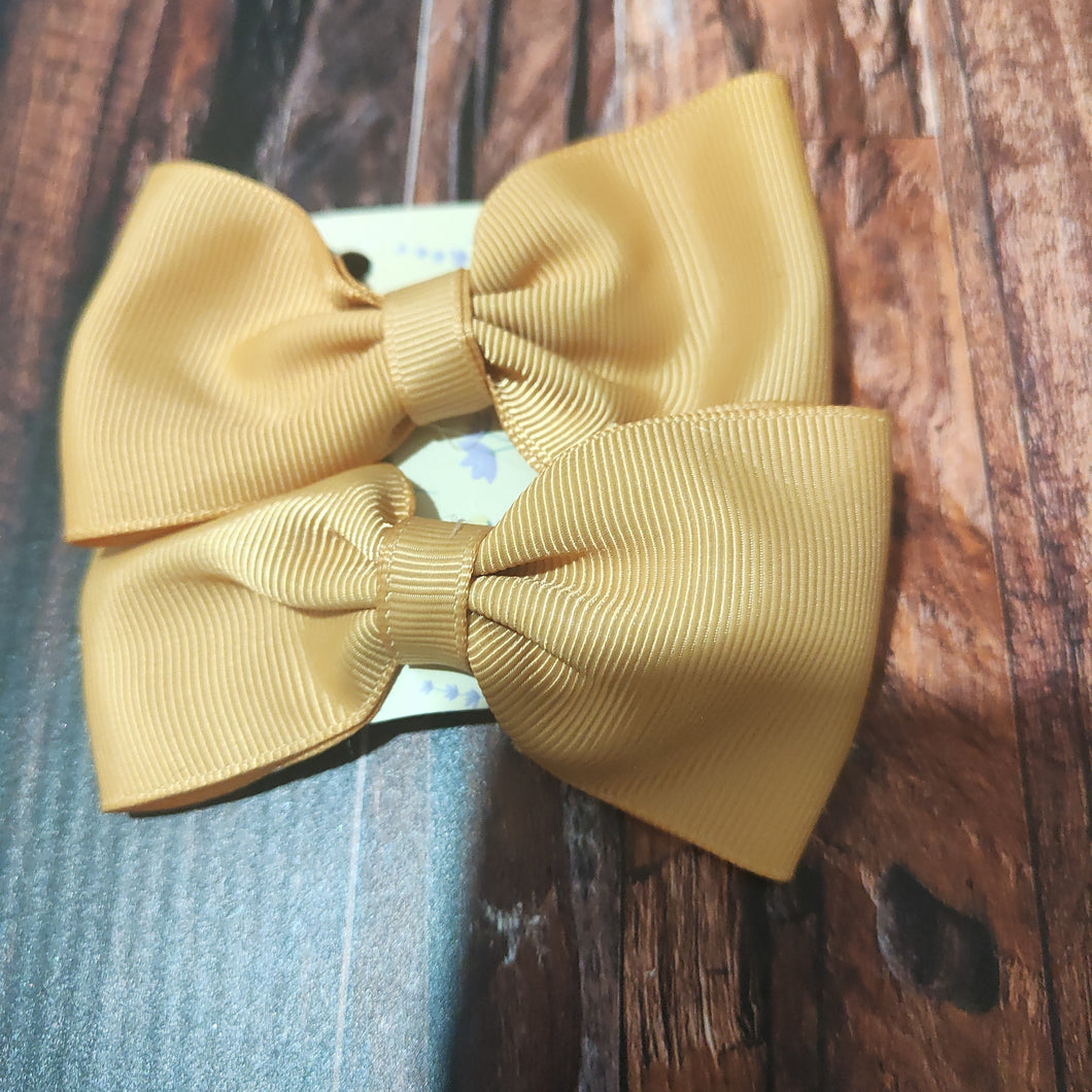 gold ribbon pigtail set