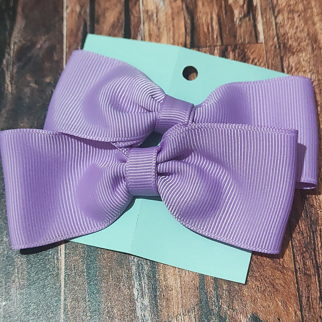 mid purple ribbon pigtail set
