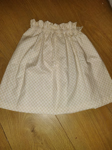Yellow Gingham Skirt Age 6-7
